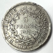 Pièce 5 Francs 1849 K France