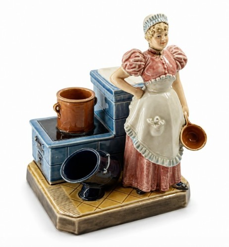 Pot couvert faïence - , bernard