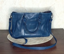 Sac Vintage Longchamp Cuir Bleu L1115770729 - bandoulière amovible