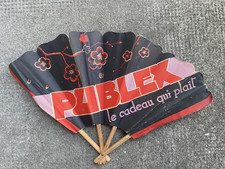 Ancien Éventail Publicitaire PUBLEX Le Cadeau Qui Plait période Art Déco
