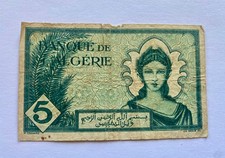 Billet Algérie - 5 Francs -