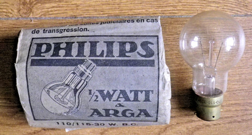 Ancienne ampoule philips 2 - ampoule, 1/2