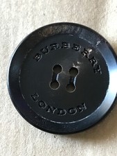 1 bouton de réserve remplacement Burberry marron foncé 2,5 cm plat