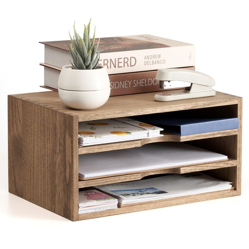 Organisateur bureau bois - de,