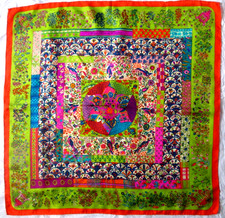 foulard "Piqué Fleuri de