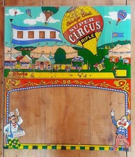 Ancien collection vitre glace facade plaque flipper cirque circus Chicago coin's