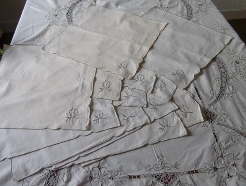 Nappe 240x158 brodée - 240x158, cm