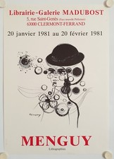 Affiche MENGUY 1981 Exposition Galerie Madubost