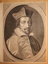 Michel LASNE (1590-1667) GRAVURE XVII PORTRAIT CARDINAL de RICHELIEU LOUIS XIII