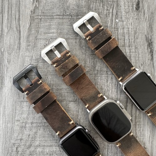 Rustique bracelet cuir marron - bracelet,