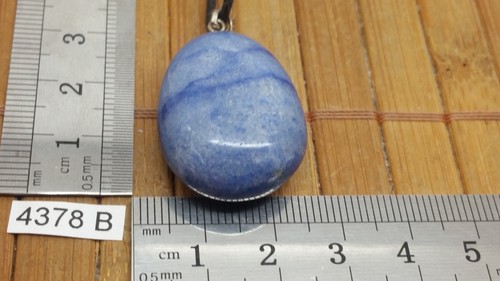 Pendentif foré quartz bleu - foré,