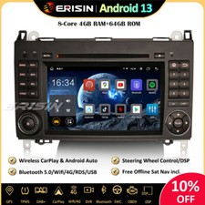 DAB+Android 13 Autoradio GPS TNT Mercedes A/B Class Vito Viano Sprinter Crafter