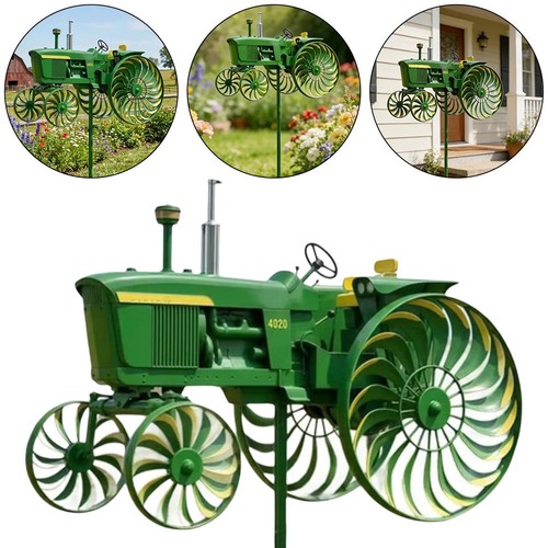Tracteur vert fer moulin - vert, à