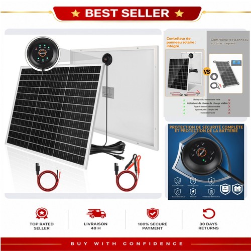 Kit panneau solaire - panneau, 18v