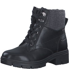 Tamaris Bottes Bottines Bottes à Lacets Noir Cuir Tex 86224