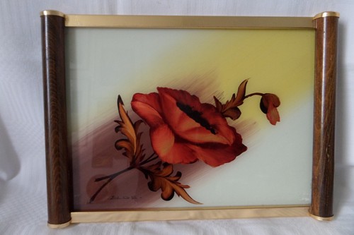 Plateau vintage coquelicot - au,