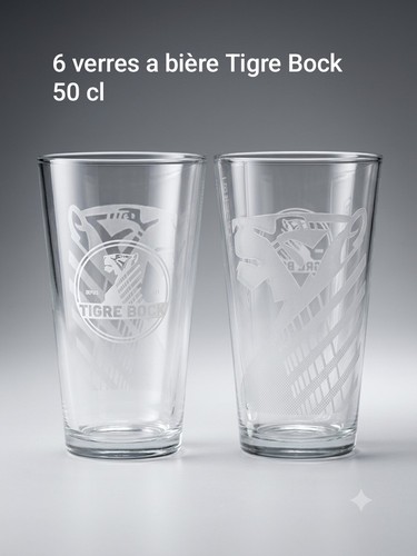 Verres biere tigre - 6,