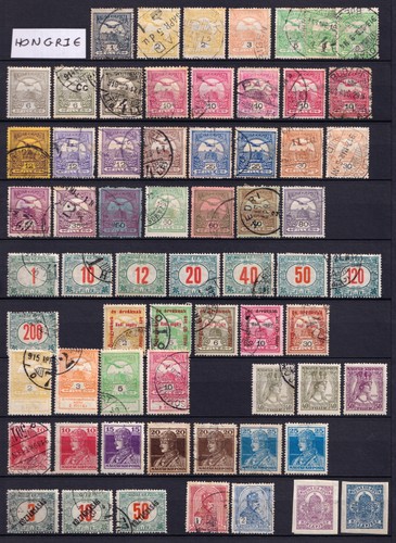 Lot timbres anciens - de, hongrie
