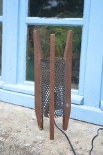 Lampe Tripode Chêne Tôle