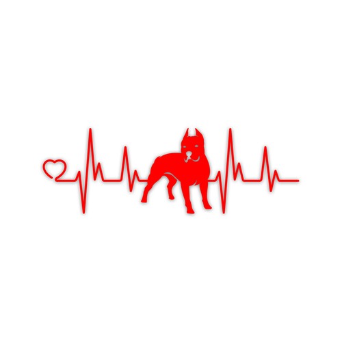 Pit bull heartbeat lifeline - pit,