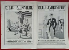 2 x Publicité de presse: 1932 Vétements BELLE JARDINIERE Paris - Pendule ATMOS