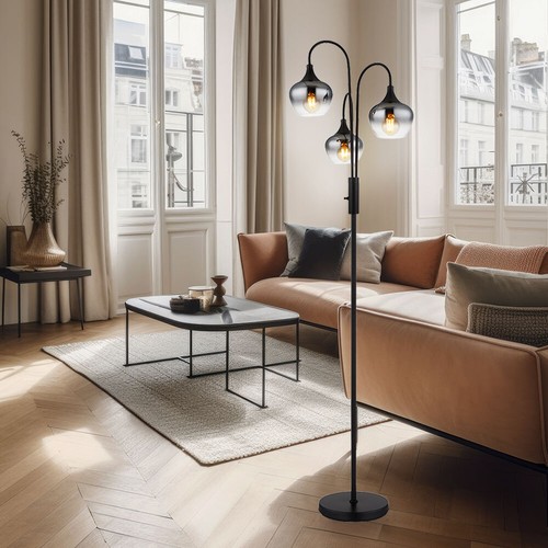 Lampe sur pied - noir, de