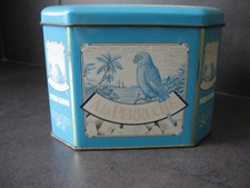 boîte en métal ancienne Béghin Say "a la perruche"