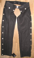 Pyrate Style Chaps En Cuir Pour Hommes - Pantalon En Cuir Noir Taille 52