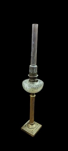 Lampe pétrole bronze - lampe,