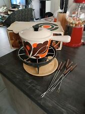 Appareil Poêlon A Fondue Le Creuset Année 70 collection paon vintage
