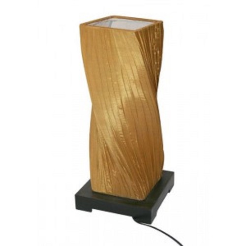Lampe carré tissus drapé - ,