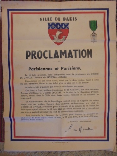 Affiche gaulle 1949 - affiche,