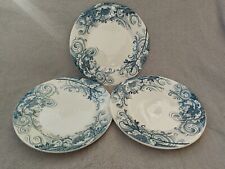 3 ANCIENNES ASSIETTES PLATES SALINS TERRE DE FER R&A Czarine