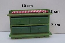 commode à langer miniature maison de poupée,vitrine,meuble chambre bébé *OCC2