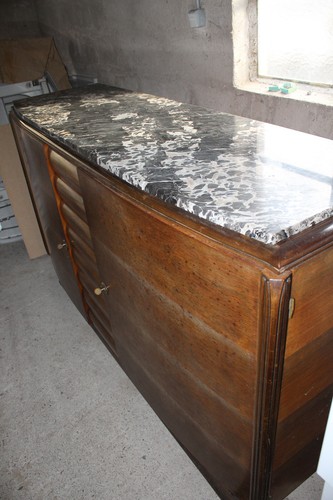 Buffet bas ancien bois - ancien.,