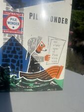 Pile Wonder Tôle Lithographiée Ancienne Jean Colin Présentoir Ancien Lampe Phare