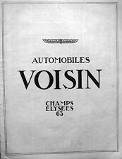 PUBLICITÉ DE PRESSE 1924 AUTOMOBILES VOISIN - 63 CHAMPS ÉLYSÉES PARIS