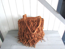 SAC EN DAIM CAMEL A FRANGES ZARA