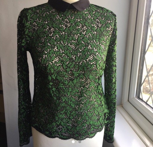 Haut zara vert noir - zara,