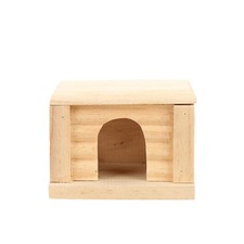  Cabane en bois naturel Hamster House Adorable Pet Hut Creative Hamster Cabin