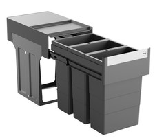 Hailo Tandem 3X8 L Poubelle Cuisine 3-Fois Poubelle Intégrée 40-90Cm Armoire
