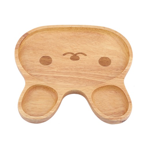 Wooden plate child dessert - plate,
