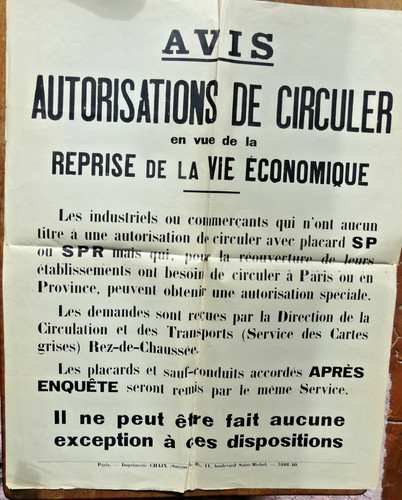 Affiche guerre 1919 - pour, la