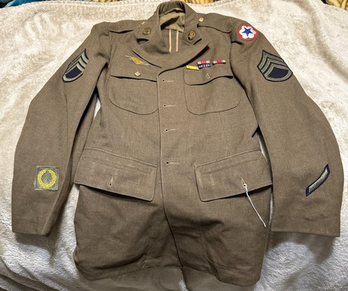 Men wwii 1940s green wool - men's,