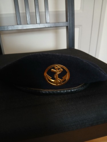 Béret bleu marine - béret, marine,insigne