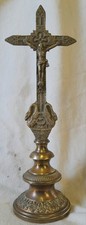 crucifix ancien En Bronze 18 Eme