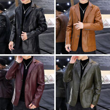 Hommes Simili Cuir PU Veste