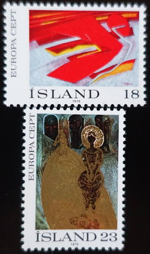 Timbres islande europa - -,