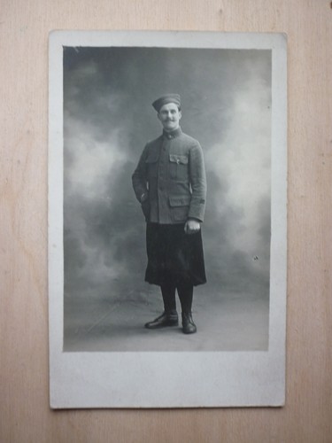 Carte photo poilu zouaves - 4e,