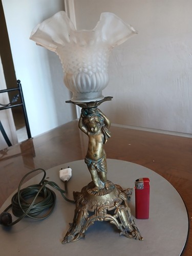 Lampe cherubin style antique - lampe,